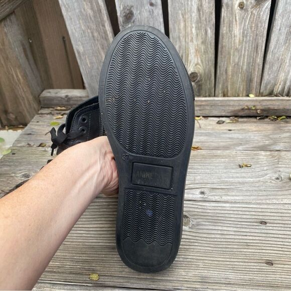 Anine Bing High Top Leather Sneakers in Black size EU37 - Picture 11 of 15